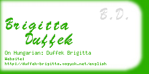 brigitta duffek business card